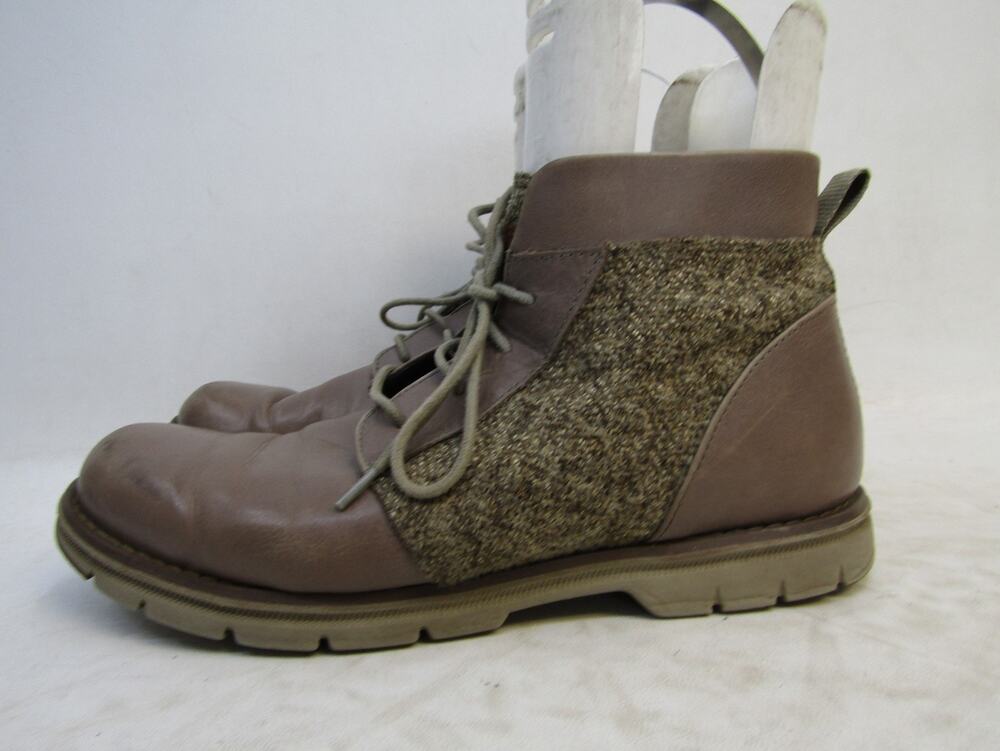 CAT Womens Size 10 W Wide Brown Leather Lace Up Ankle Fashion Shoes
